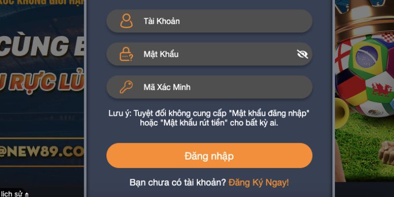 Đăng Nhập New88 1 Cược thủ cần đăng nhập tài khoản nếu muốn giải trí săn thưởng tại đây